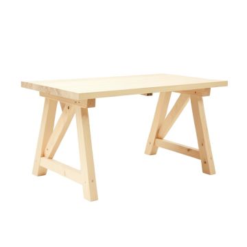 Wren Crest Empty Workshop Workbench - Ivory