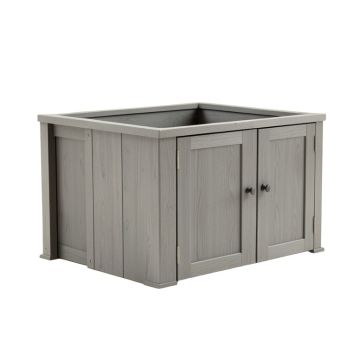 Fern Crest Empty Furniture-Style Litter Enclosure - Gray
