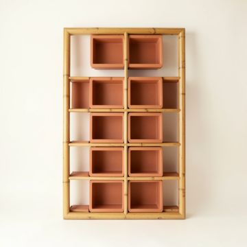 Reed Bluff Empty Vertical Garden Frame - Terracotta (synthetic illustration; no displayed measurements)