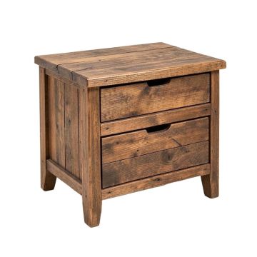 Zahara 1 - Drawer Solid Wood Nightstand In Old Crate Brown