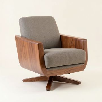 Loftus 29.5 '' Wide Polyester Swivel Armchair (synthetic illustration; no displayed measurements)
