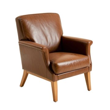 Rella 42 '' Wide Top Grain Leather Club Chair
