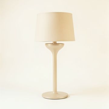 Fern Dell Floor Lamp With A Plain Fabric Shade - Beige (synthetic illustration; no displayed measurements)