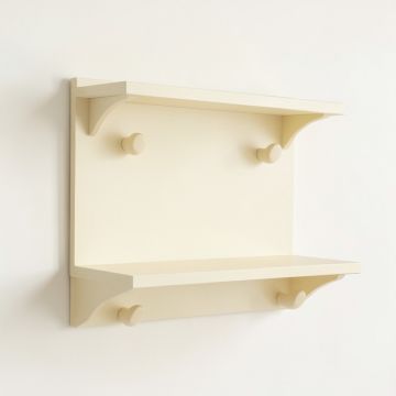 Holly Edge Wall-Mounted Entryway Organizer Shelf - Cream (synthetic illustration; no displayed measurements)