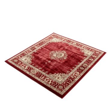 Kingston Seymour Power Loom Red/Beige Rug