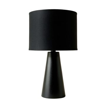 Brook Crossing Table Lamp With A Plain Fabric Shade - Black