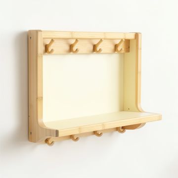 Flint Branch Wall-Mounted Entryway Organizer Shelf - Cream (synthetic illustration; no displayed measurements)