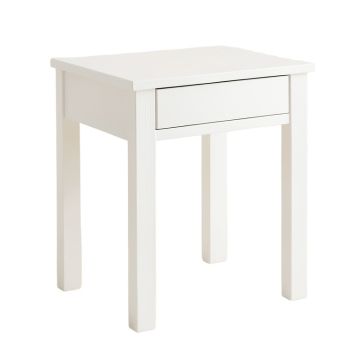 Aspen Edge Side Table - White