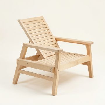 Laurel Canyon Outdoor Lounge Chair - Beige (synthetic illustration; no displayed measurements)