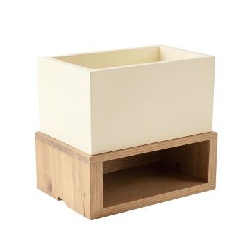 Glen Bend Empty Raised Planter - Cream
