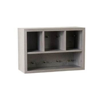 Wren Branch Wall-Mounted Entryway Organizer Shelf - Gray