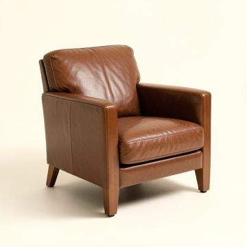 Edmondo 33 '' Wide Genuine Leather Armchair (synthetic illustration; no displayed measurements)