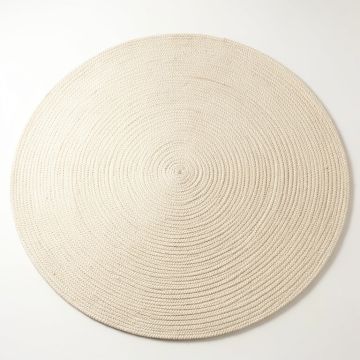 Oak Brook Round Area Rug - Ivory (synthetic illustration; no displayed measurements)