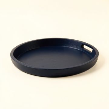 Olive Branch Serving Tray - Navy (synthetic illustration; no displayed measurements)