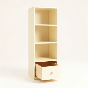 Juniper Bluff Narrow Cubby Tower - Cream (synthetic illustration; no displayed measurements)