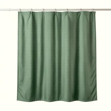 Dune Arc Shower Curtain Hanging Flat From A Plain Rod (synthetic illustration; no displayed measurements)