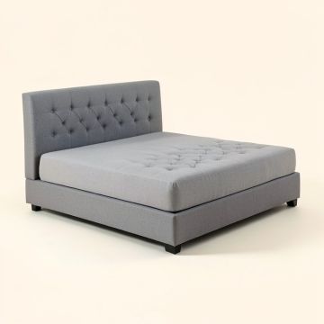 Echoe Twin Tufted Upholstered Platform Bed (synthetic illustration; no displayed measurements)