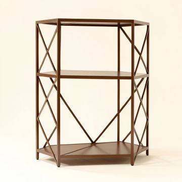 Mucci 52.75 '' H X 23.5 '' W Metal Geometric Bookcase (synthetic illustration; no displayed measurements)