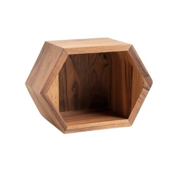 Dailey 3 Piece Solid Wood Hexagon Floating Shelf