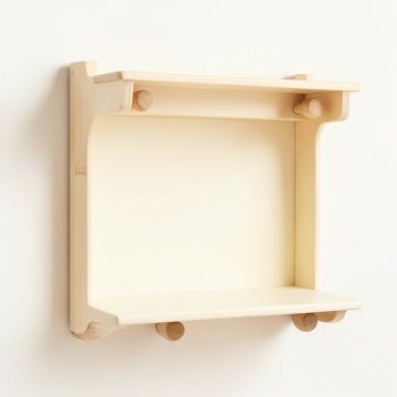 Glen Bluff Wall-Mounted Entryway Organizer Shelf - Cream (synthetic illustration; no displayed measurements)