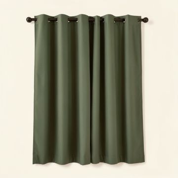 Ponce De Leon Solid Color Room Darkening Outdoor Grommet Single Curtain Panel (synthetic illustration; no displayed measurements)