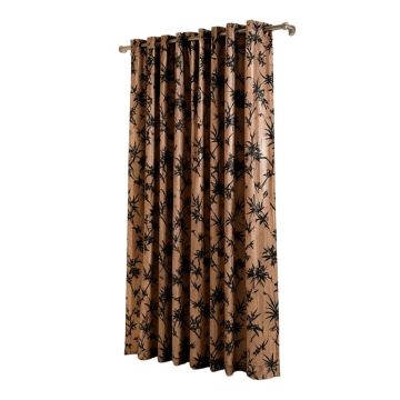 Abiba Bamboo Floral Sheer Single Curtain Panel