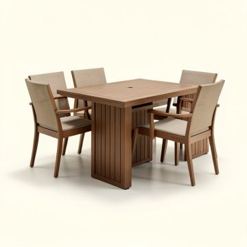 Nettie Square 5 Piece Bar Height Dining Set (synthetic illustration; no displayed measurements)