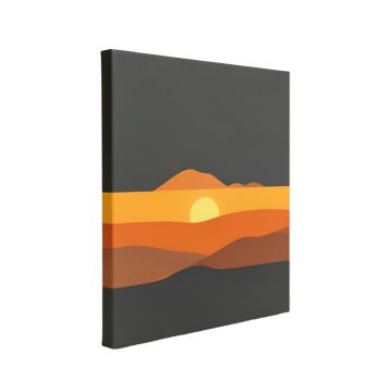 A Premium Impression Sunrise Graphic Art Print Multi-Piece Image On Wrapped Canvas