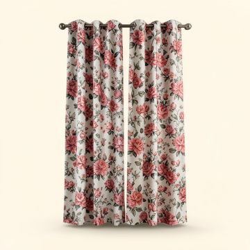 Effrosini Floral Room Darkening Grommet Curtain Panels (synthetic illustration; no displayed measurements)