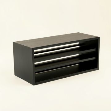 Willow Crossing Shoe Storage Bench - Black (synthetic illustration; no displayed measurements)
