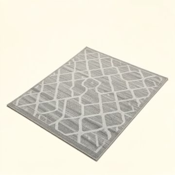 Pamplin Geometric Tufted Gray Area Rug (synthetic illustration; no displayed measurements)