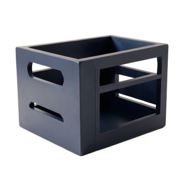 Reed Bend Empty Furniture-Style Pet Crate - Navy