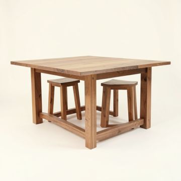 Edgewood 3 - Piece Counter Height Rubberwood Solid Wood Breakfast Dining Set (synthetic illustration; no displayed measurements)