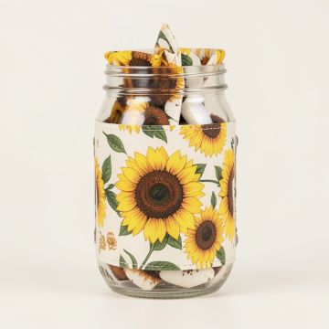 3Drose Country Rustic Mason Jar With Sunflower Home Sweet Home Potholder (synthetic illustration; no displayed measurements)