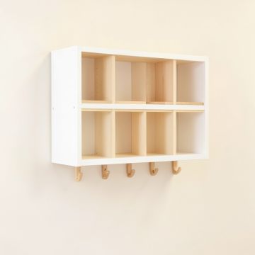 Brook Bend Wall-Mounted Entryway Organizer Shelf - White (synthetic illustration; no displayed measurements)