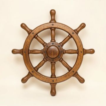 Pirate Ship Steering Wheel Wall Décor (synthetic illustration; no displayed measurements)