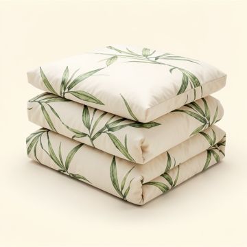 Simplist Bamboo Leaves I Duvet Cover Set (synthetic illustration; no displayed measurements)