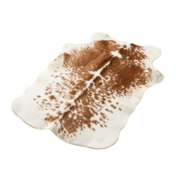 Shayne Animal Print Cowhide Off White Rug