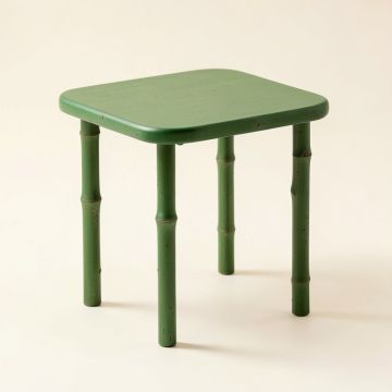 Stone Arc Compact Balcony Table - Green (synthetic illustration; no displayed measurements)