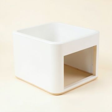 Olive Bridge Empty Furniture-Style Litter Enclosure - White (synthetic illustration; no displayed measurements)