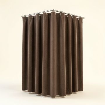 Marmo Shower Curtain + Hooks (synthetic illustration; no displayed measurements)