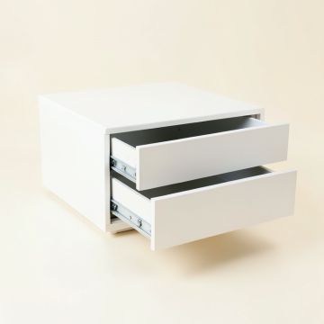 Pine Bend Small-Parts Storage Drawer Cabinet - White (synthetic illustration; no displayed measurements)