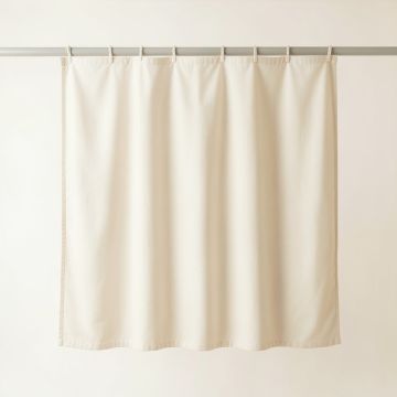 River Bluff Shower Curtain Hanging Flat From A Plain Rod - Ivory (synthetic illustration; no displayed measurements)