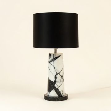 Vanderbilt 30 '' Black/White Marble Table Lamp Set (synthetic illustration; no displayed measurements)