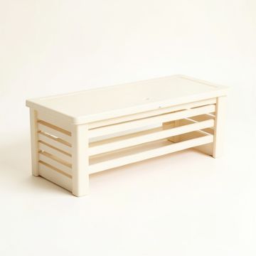 Lake Brook Narrow Outdoor Storage Bench - Cream (synthetic illustration; no displayed measurements)