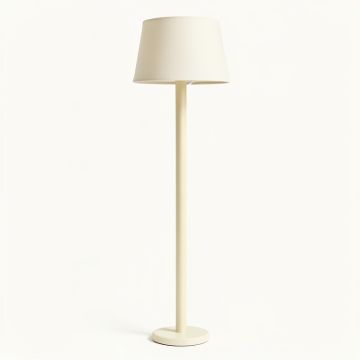 Cedar Dale Floor Lamp With A Plain Fabric Shade - Cream (synthetic illustration; no displayed measurements)