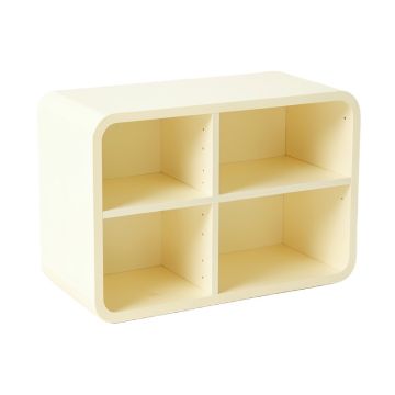 Birch Bend Low Toy Storage Unit - Ivory