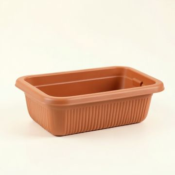 Hazel Arc Empty Railing Planter With Integral Brackets (synthetic illustration; no displayed measurements)