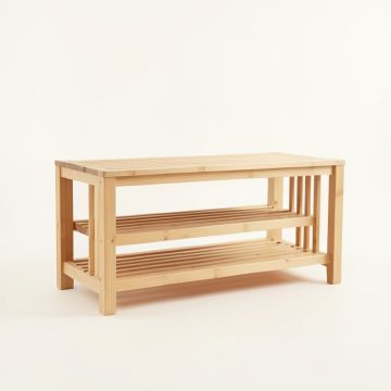 Bay Brook Shoe Storage Bench - Beige (synthetic illustration; no displayed measurements)