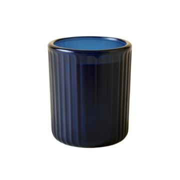 Ash Branch Empty Candle Holder - Navy